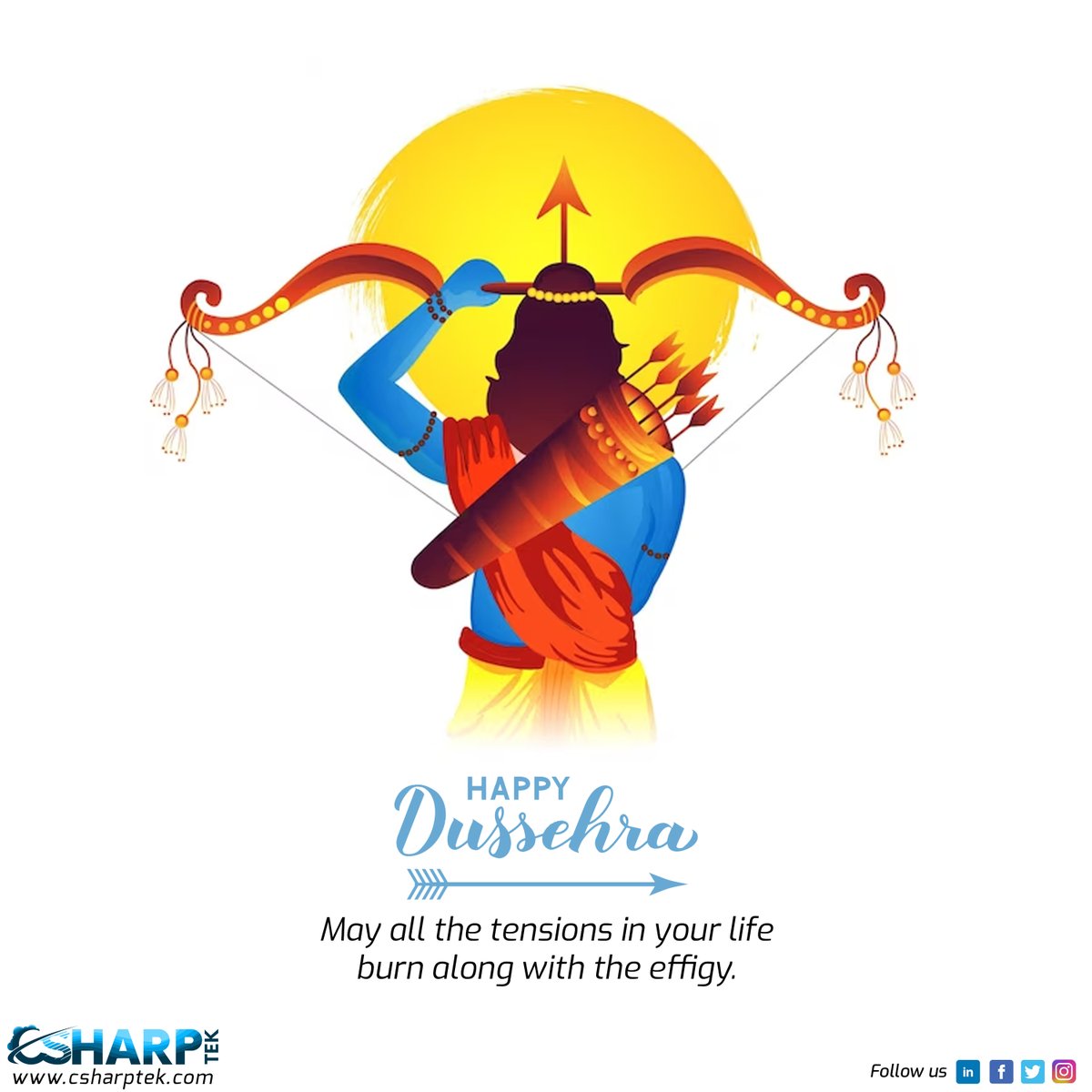 Wishing you all a joyous and prosperous Dussehra from team <a href="/csharptek1/">Csharptek- Microsoft Solutions Partner</a>! 🪔 May this festival inspire us to embrace goodness and knowledge in our lives. Let positivity shine in every heart. 🙏 #Dussehra #FestivalOfVictory #PositiveVibes #Wishes  #Prosperity  #csharptek