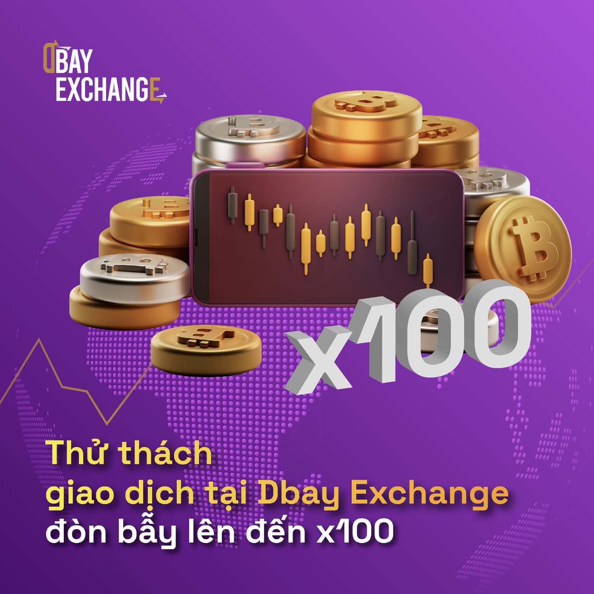 DbayExchange's tweet photo. 👉 Đến  với  DBay  Exchange,  bạn  có  thể  thoải  mái  giao  dịch  với  đòn  bẫy  lên  đến  x100
#crypto #dbayexchange https://t.co/T79c16EbBT