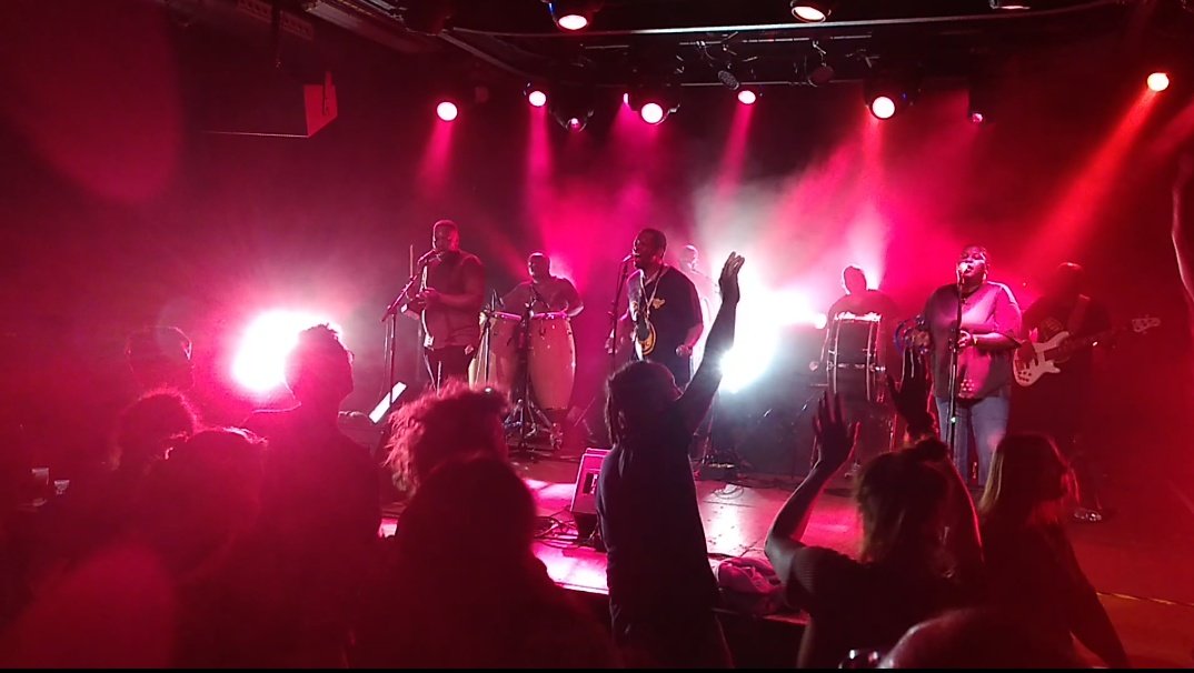 editionsdelux's tweet photo. Listening to BCUC's killer new album "Millions of us" on @peteotc's  @onthecornerteam. Still buzzing after yesterday's rhythm tsunami. See BCUC live if you can, they are the real thing. https://t.co/bzP3pNpxdZ