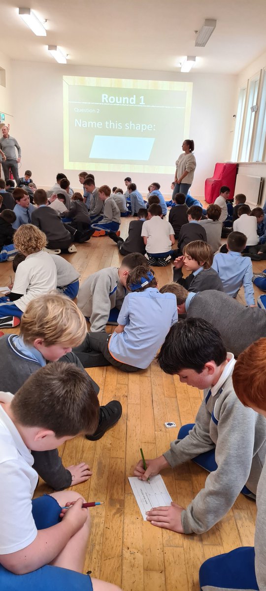 We have been having fun with maths this week.  Today boys on third to sixth classes had a maths quiz and a length-measuring paper aeroplane challenge! #MathsWeek2023