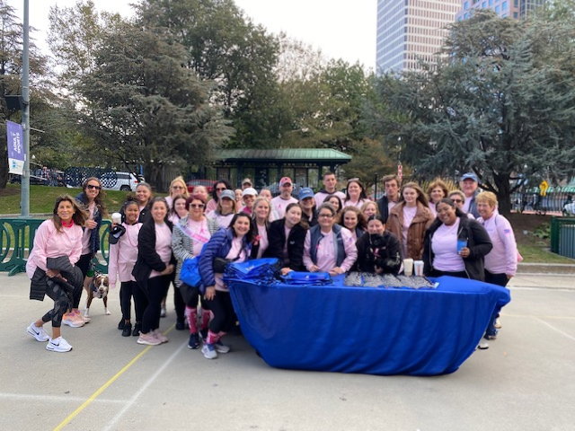 BayCoastBank's tweet photo. Our BayCoast team had a great day supporting the brave fighters &amp; survivors at the Making Strides Against Breast Cancer Walk in downtown Providence.  John Gonet, BayCoast's VP of Business Development Relations Management Officer kicked off the walk with a ribbon-cutting ceremony! https://t.co/Pdj9J8ZRo9