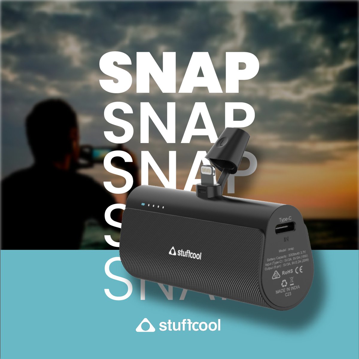 Stuffcool's tweet image. Your life is worth capturing. Our handy power bank makes sure that you’re always ready to snap memorable moments.

Get yours here: rb.gy/s4bt9

#stuffcool #stuffcoolaccessories #wirelesscharger #fastcharging #fastestcharging #quickcharging #mustbuy #techaccessories