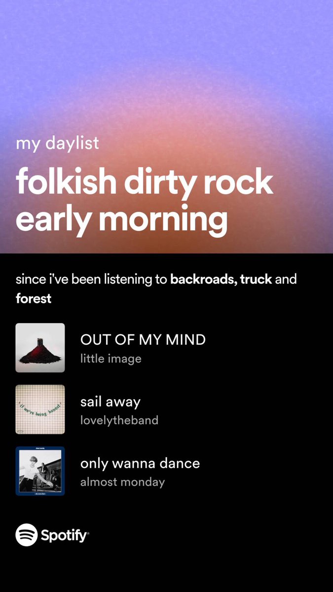 MissMeganLizzy's tweet photo. my daylist right now: folkish dirty rock early morning  https://t.co/FNvEhSnv7R https://t.co/iM2iOH7pTu