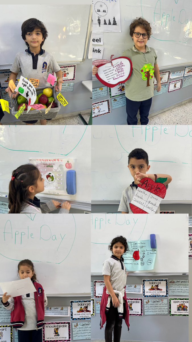 JoujHbsh's tweet photo. Apple Day falls on October 21st , #GR2B celebrated this day each in his own way; this day reminds us to appreciate the apple in its different forms. 🍎 🍏 @Hhhsinfo @TawilNoor @ShaddadHala https://t.co/4klYeUcJRn