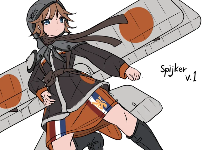 WW1中立国戦闘機擬人化ラフセット 調べれば意外と中立国の独自開発飛行機は出てきたりする。(ただし成功例はあんまり無い)