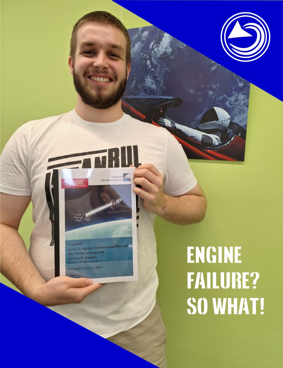 Engine failure during a #rocket #launch?🚀💥 #SoWhat! Alexander Rahn just finished his #MasterThesis on an #AI optimizing the mission design of our #VALKYRIE air launch system in case of an anytime first stage engine failure, securing mission success and #reusability😎 Great job!