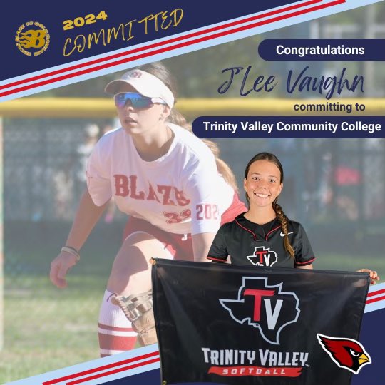 🚨COMMITMENT ALERT🚨 Congratulations to 2024 J’Lee Vaughn for committing to Trinity Valley Community College. We know you are going to do amazing things there! Way to go J’Lee! Texas Blaze 18U GOLD #BlazeNation #BlazeOn #bCommitted