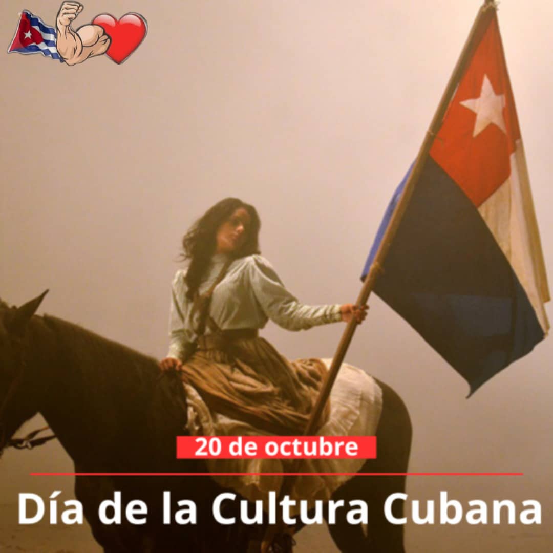 La Cultura Cubana está genuinamente expresada en el 20 de Octubre, día del Canto Patrio y de la Nación Rebelde y Amante de la Independencia, que es hoy #Cuba🇨🇺.👇👇👇 ‼️Defender nuestras raíces es también, estar #DefendiendoCuba🇨🇺💪❤️ ⭐✨#CubaEsCultura✨⭐