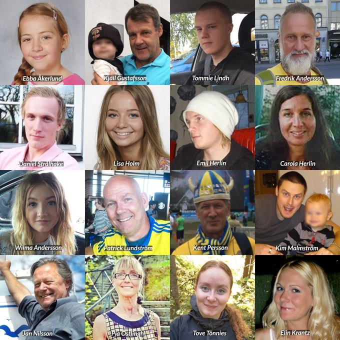 Lykten_no's tweet image. Hvor mange nordmenn kjenner igjen disse ansiktene eller vet hva de het? Hvor mange ville kjent igjen George Floyd sitt ansikt og navn? Spør deg selv hvorfor. Dette er  svensker som har blitt drept i innvandringen sitt navn. Skutt. Knivstukket. Voldtatt. Overkjørt. #Repatriering