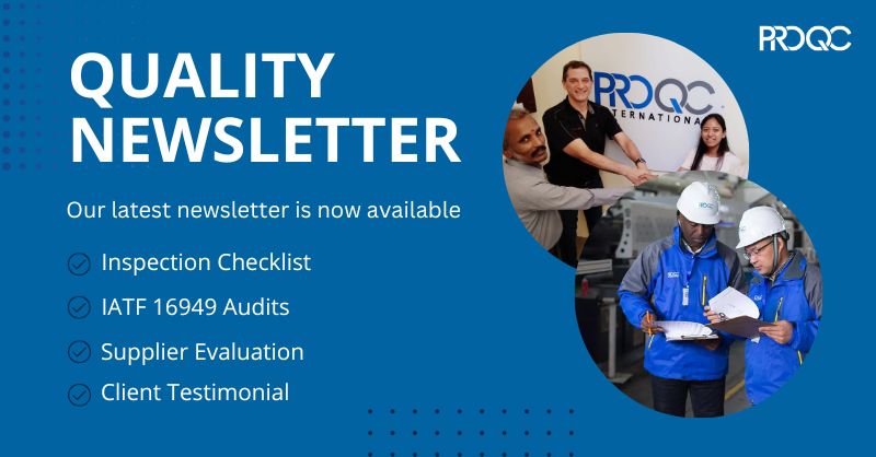 proqc's tweet photo. We are proud to announce the release of our most recent #newsletter, designed to serve as an essential resource for professionals across the quality, #manufacturing, and supply chain sectors. https://t.co/VBhZimys8w https://t.co/7op1TBqNUD