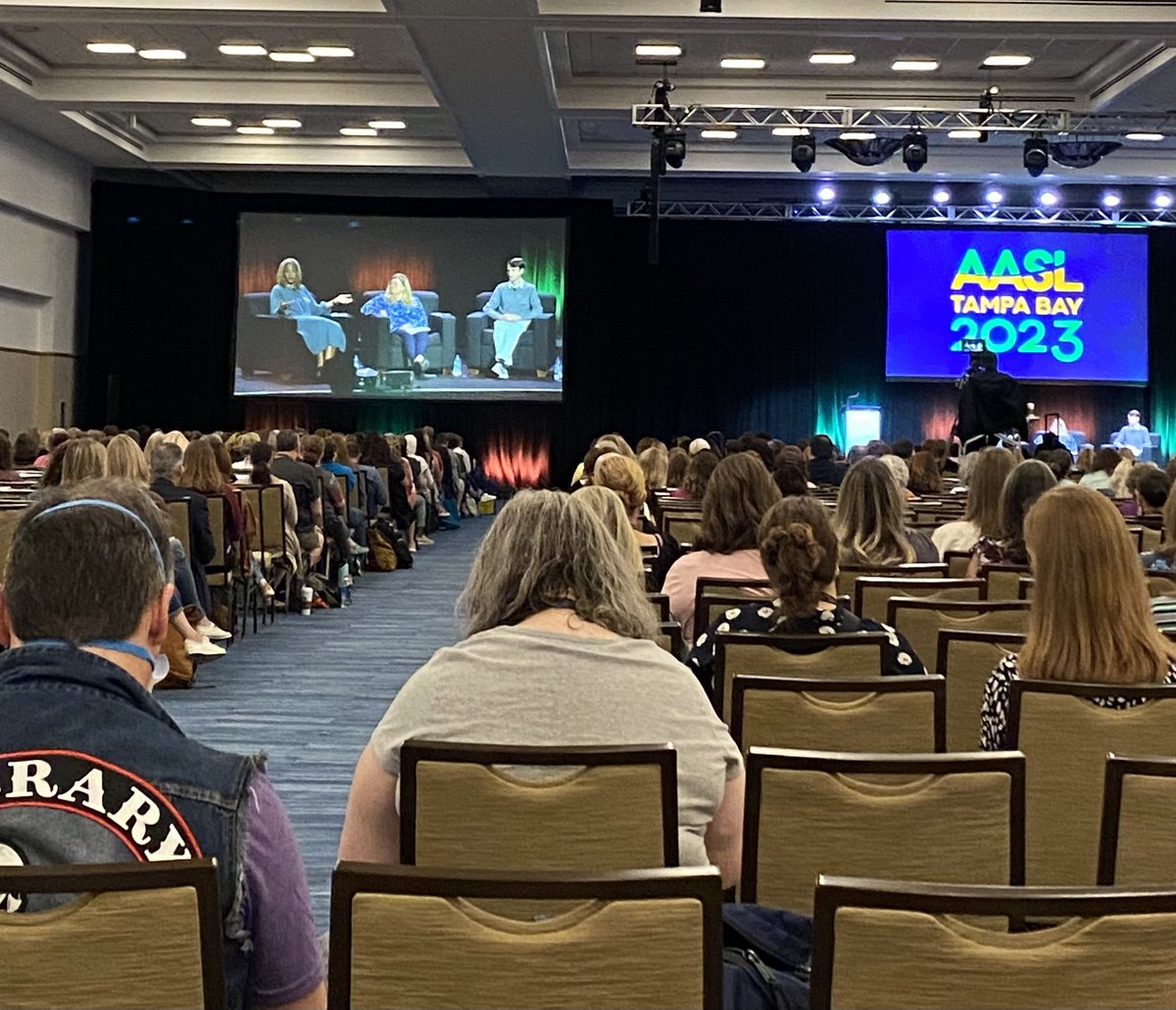 Did you know that research conducted shows that reading scores increase when diverse books are added to libraries? This was mentioned in the opening session today at #AASL23. Search online to see the articles about it.