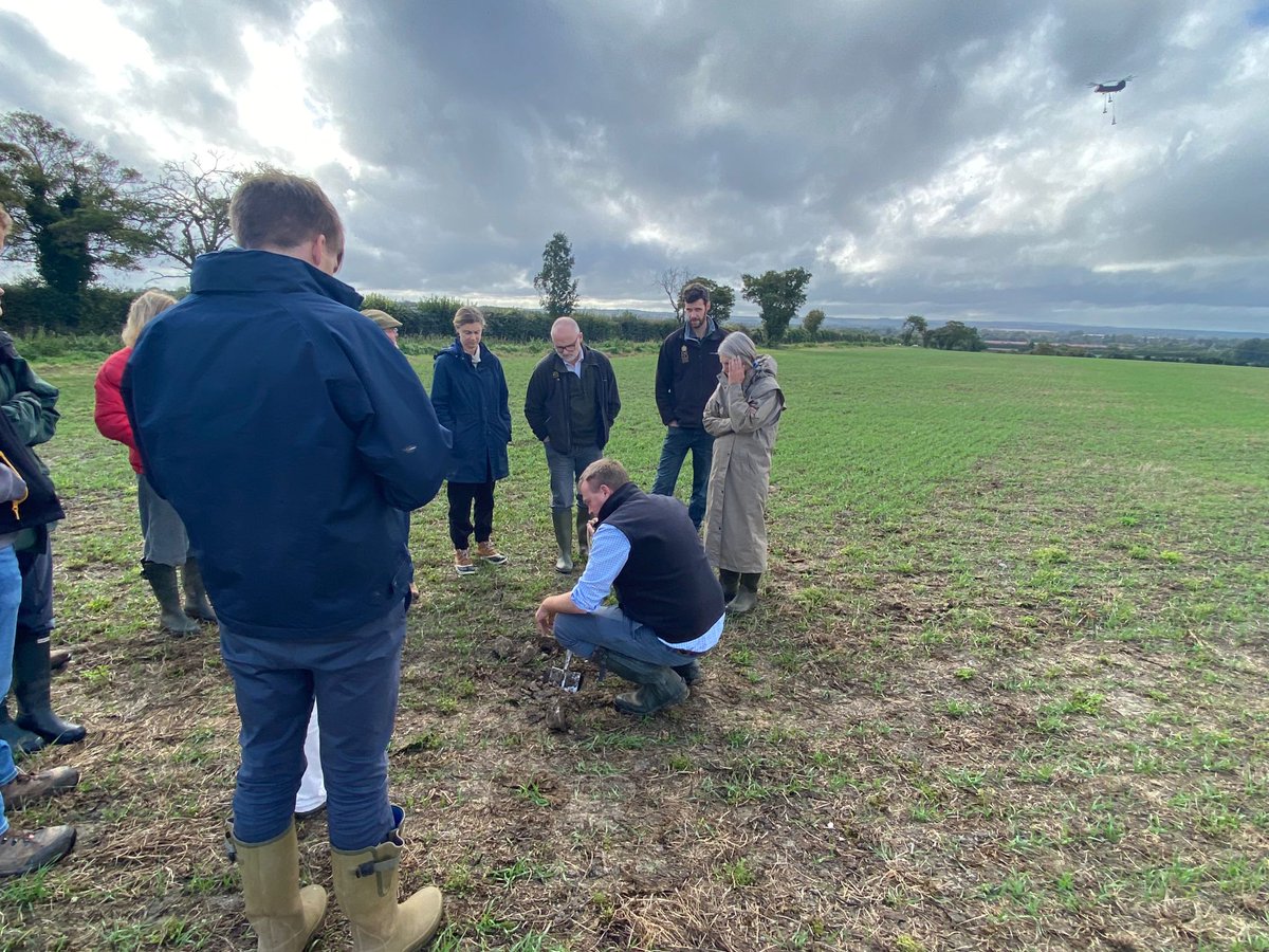 ADASGroup's tweet photo. We had a great day yesterday with #Wessex Farm Conservation Cluster presenting on 'Water Management in an Unpredictable Climate' (how apt!) 🌧 Discussions incl. #soilhealth, reducing #flooding impact, management of pesticides &amp; yard runoff. 
Thank you to our hosts @BattleFarms 🙏 https://t.co/W8FxAAEAEd