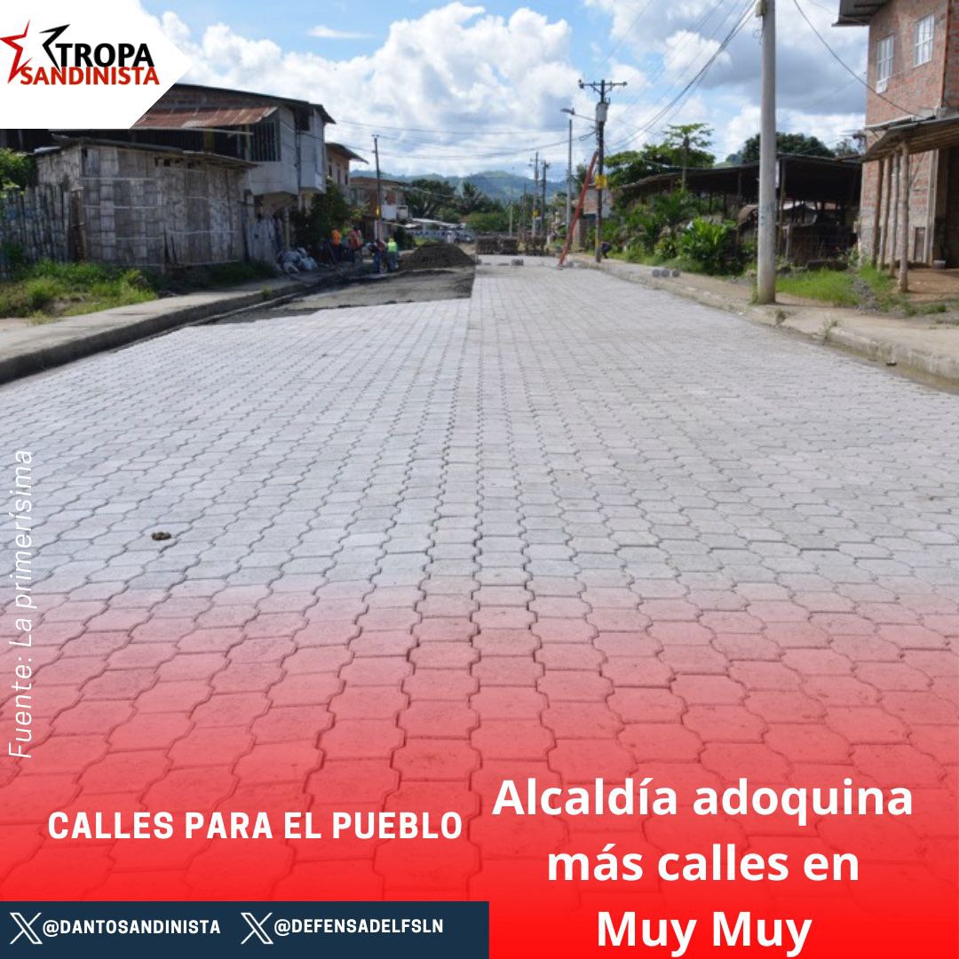 #PatriaBenditaYLibre | Así se ven las calles de Muy muy 🇳🇮✊🏻🔴⚫😍🛣🚍🚘
Calles del pueblo solo con nuestro buen gobierno FSLN 

#FSLNOctobreVictorioso
#2023JuntosVamosAdelante