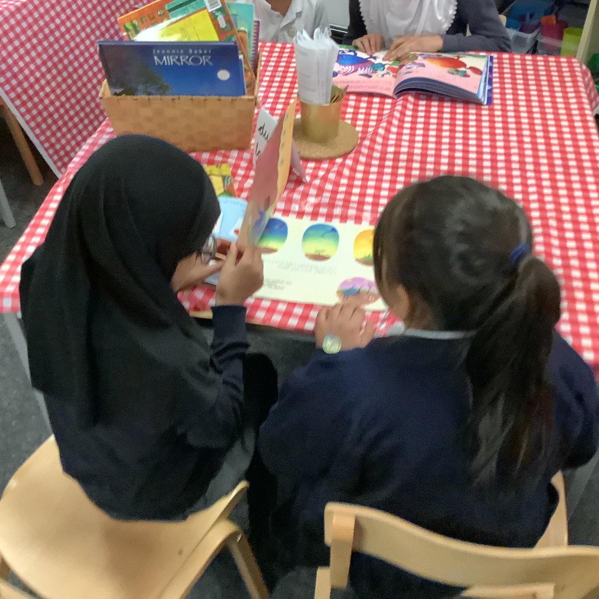 Primary_StJohns's tweet photo. Today, Year 5  have enjoyed working with students from Year 2. We shared some of our favourite books from our reading cafe and read with our new friends. #readingforpleasure #SJCReader https://t.co/udhka4hz2J