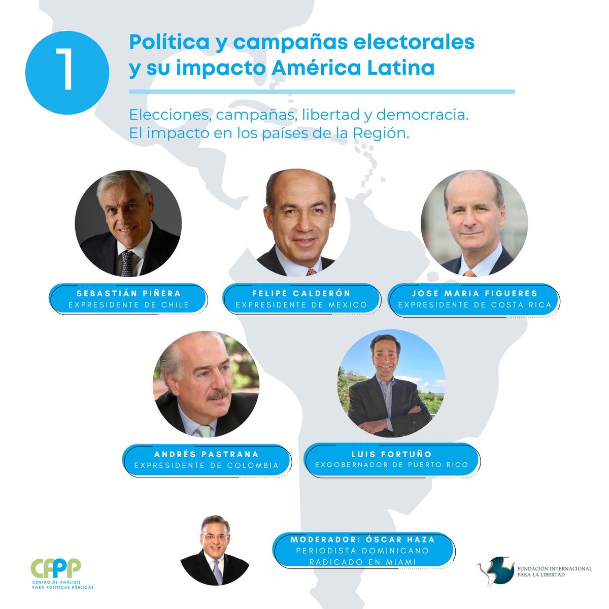 ¿Ya te registraste? En el Encuentro Regional 2023 estaremos conversando sobre “Política y campañas electorales y su impacto en Latam” con los expresidentes; 🇨🇱 @sebastianpinera 🇲🇽 @FelipeCalderon 🇨🇷 @figuerescr 🇨🇴 @AndresPastrana_ 🇵🇷 @luisfortuno51 eventbrite.com/e/entradas-enc…