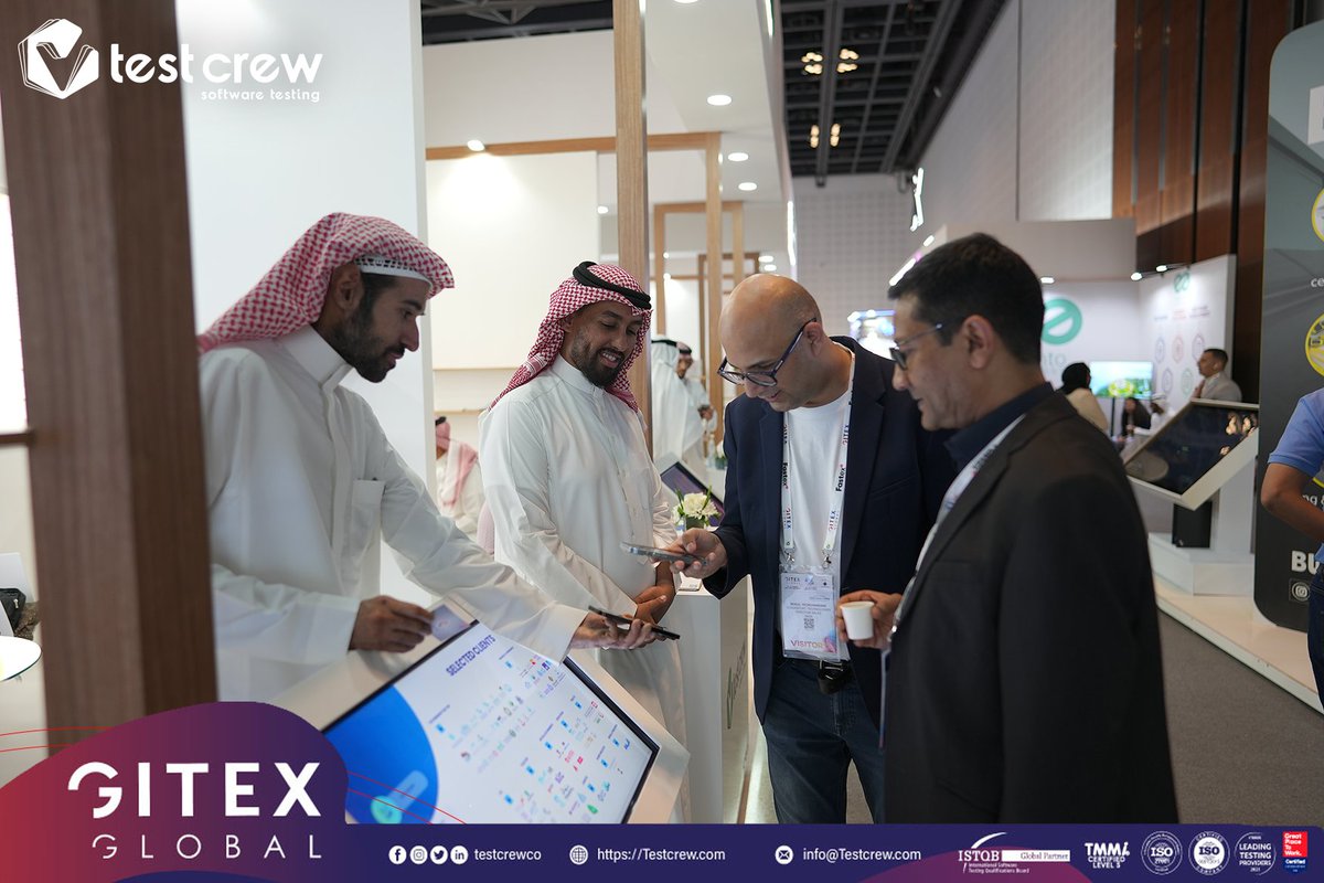 TestCrewCo's tweet photo. The atmosphere at GITEX Dubai 2023 is one of enthusiasm and excitement!
We're showcasing cutting-edge technology and demonstrating how our software testing services can help businesses and improve software quality.
#GITEX_Dubai #TestCrew https://t.co/4vWtwetWa0