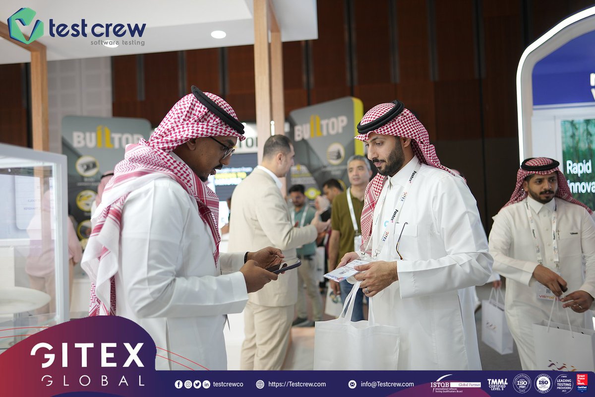 TestCrewCo's tweet photo. The atmosphere at GITEX Dubai 2023 is one of enthusiasm and excitement!
We're showcasing cutting-edge technology and demonstrating how our software testing services can help businesses and improve software quality.
#GITEX_Dubai #TestCrew https://t.co/4vWtwetWa0