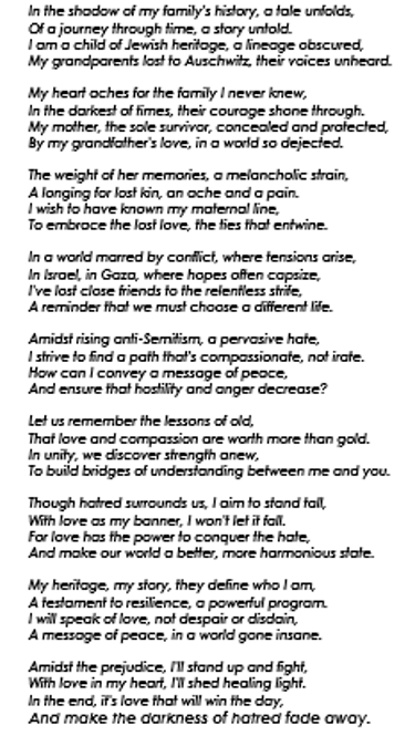 NalaNapoleon's tweet image. "In the face of a haunting past and a world still marred by conflict, I implore you to read and share this heartfelt message. 🕊️ Let's reflect on the power of love, unity, and the pursuit of peace." #MessageOfPeace #LoveOverHate #NeverForget ✡️🕊️🙏❤️❤️❤️❤️#RememberingThePast