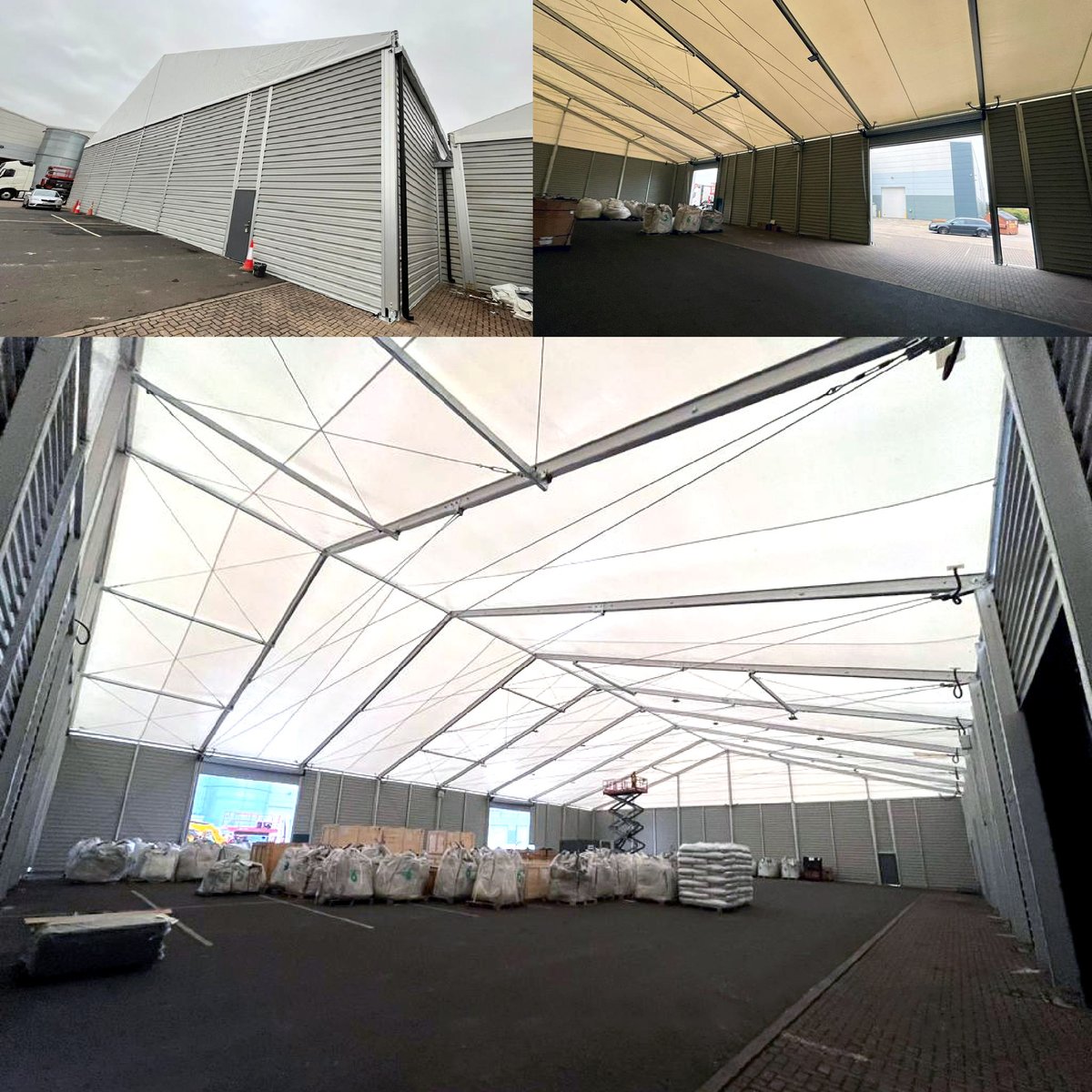 BuildingsWs's tweet photo. This recently completed 30m building was installed onto our client's existing ground providing them with essential extra warehouse space.

If your business is running out of onsite space our buildings offer a straightforward solution.
#temporarybuildings #storage #warehouse https://t.co/HnS7jEKZZY