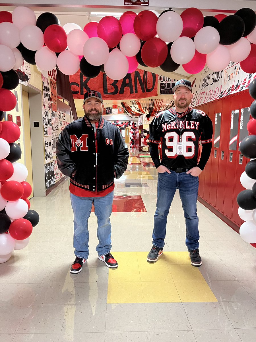 Always great to be a part of spirit week! @RusselltrTroy and I are both proud to be McKinley graduates back leading the next generation! @CCS_District #GoPups