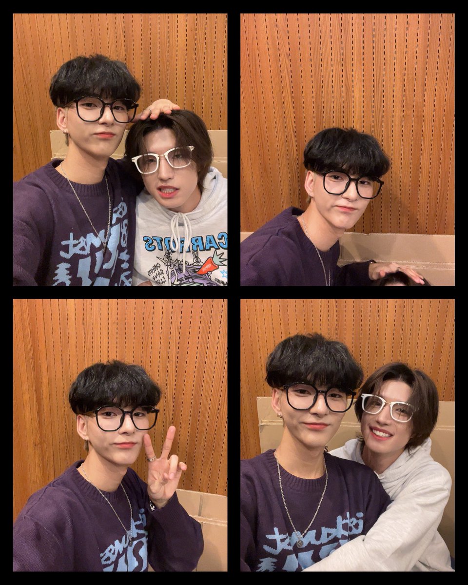 XH_official's tweet photo. 네컷 닉주디 챌린지🦊🐰

#오드 #준한
#무해즈 #어쩌면닉주디즈
#아니엥안경즈...? https://t.co/lejIOvBlXG