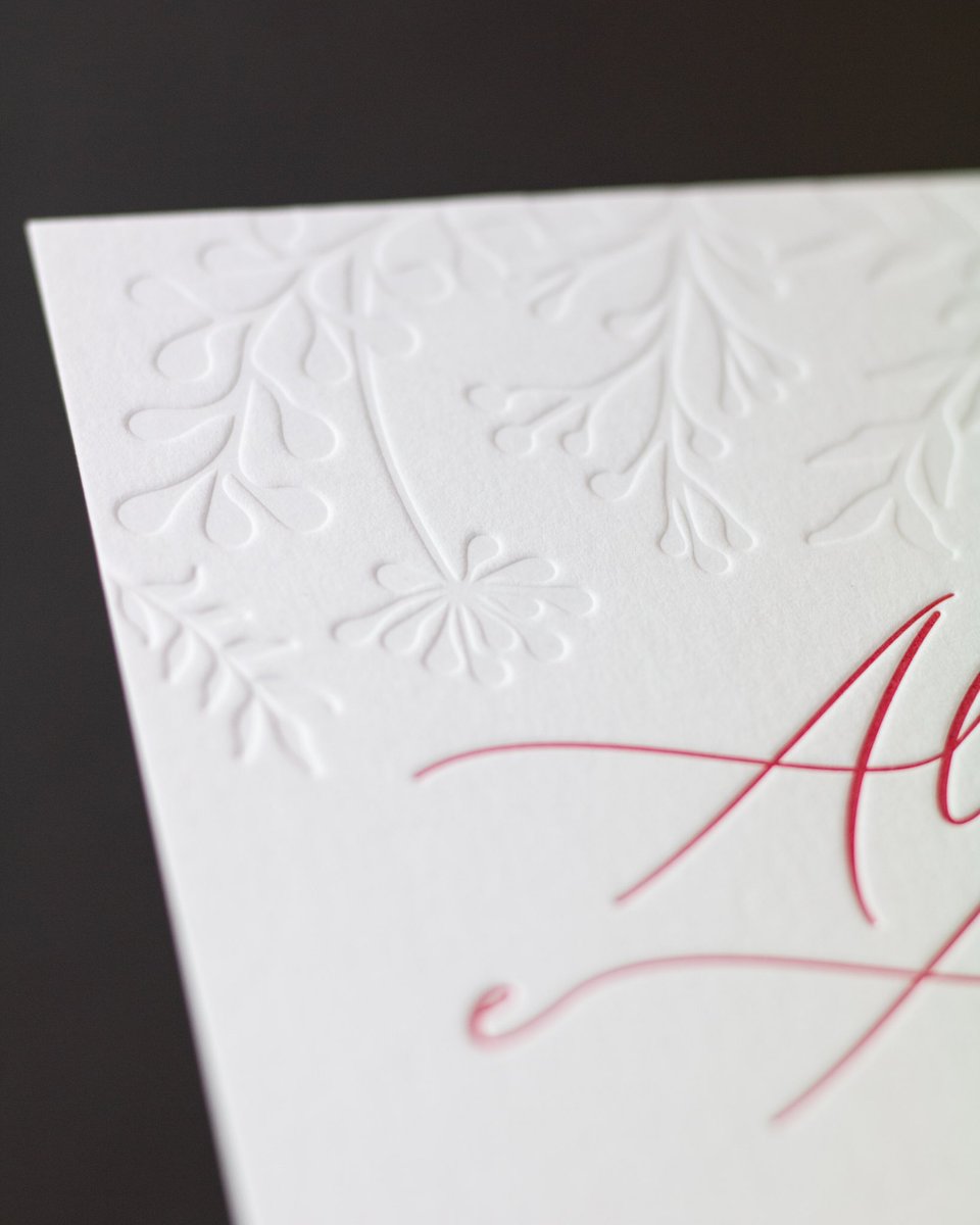 Simply cannot beat pure cotton paper for #letterpress #wedding invitations.