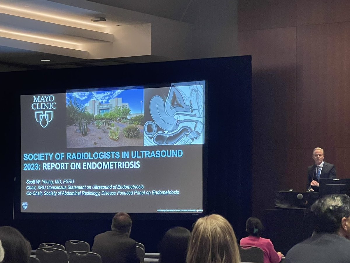 @ScottWYoungMD delivering the Keynote talk on the @sruradiology Consensus on #endometriosis !!! Such exciting next steps for #ultrasound imaging @RadiologyACR @RSNA @AAGL @ASRM_org @PriyankaJhaMD @FeldmanMyra @ShuchiRodgers @LiinaPoder @lucianachamiec1 @GynSurgery @KhoRosanne