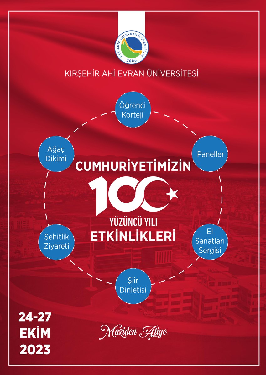 ahievranedutr's tweet photo. Cumhuriyetimizin Yüzüncü Yılı Etkinlikleri 🇹🇷

#KAEÜ #KırşehirAhiEvranÜniversitesi #Kırşehir #29Ekim https://t.co/V8NdIerL0L