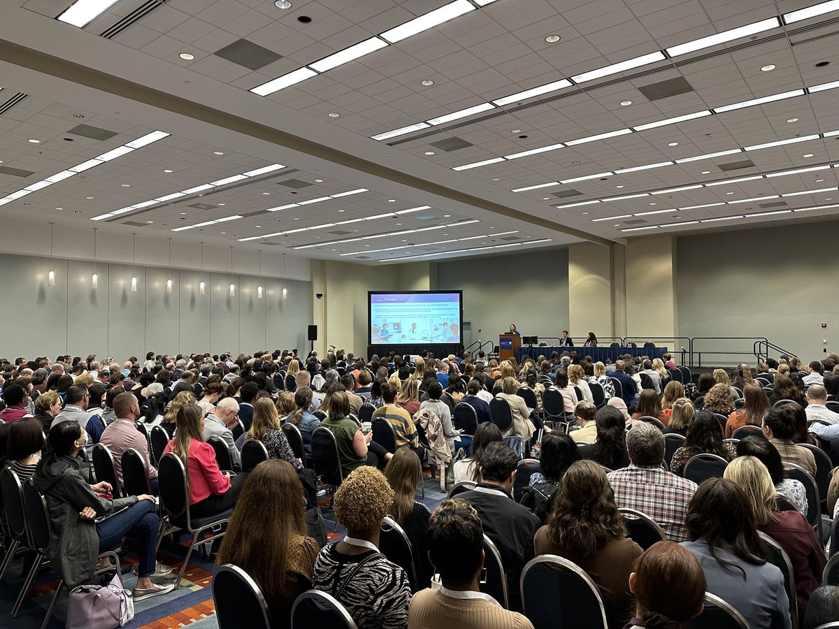 The Innovations in Obesity session at the #AAP2023 conference is standing room only with overflow space being utilized. Evidence of the eagerness of #pediatricians to learn & help their patients with #obesity. #Pediatric #ObesityMedicine has arrived!