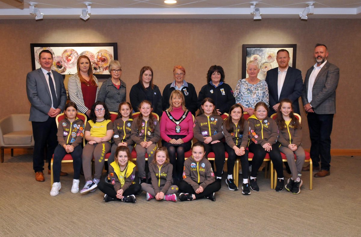 abcb_council's tweet photo. This month saw Lord Mayor Alderman Margaret Tinsley &amp; local councillors host a #CivicReception at Craigavon Civic Centre for members of 1st Rathfriland Guides &amp; Brownies to mark 100 years of Girlguiding in Rathfriland. 🤗🎊 Well done everyone! More here: https://t.co/5HPm5dpf7z https://t.co/Q0ljcAmvuV
