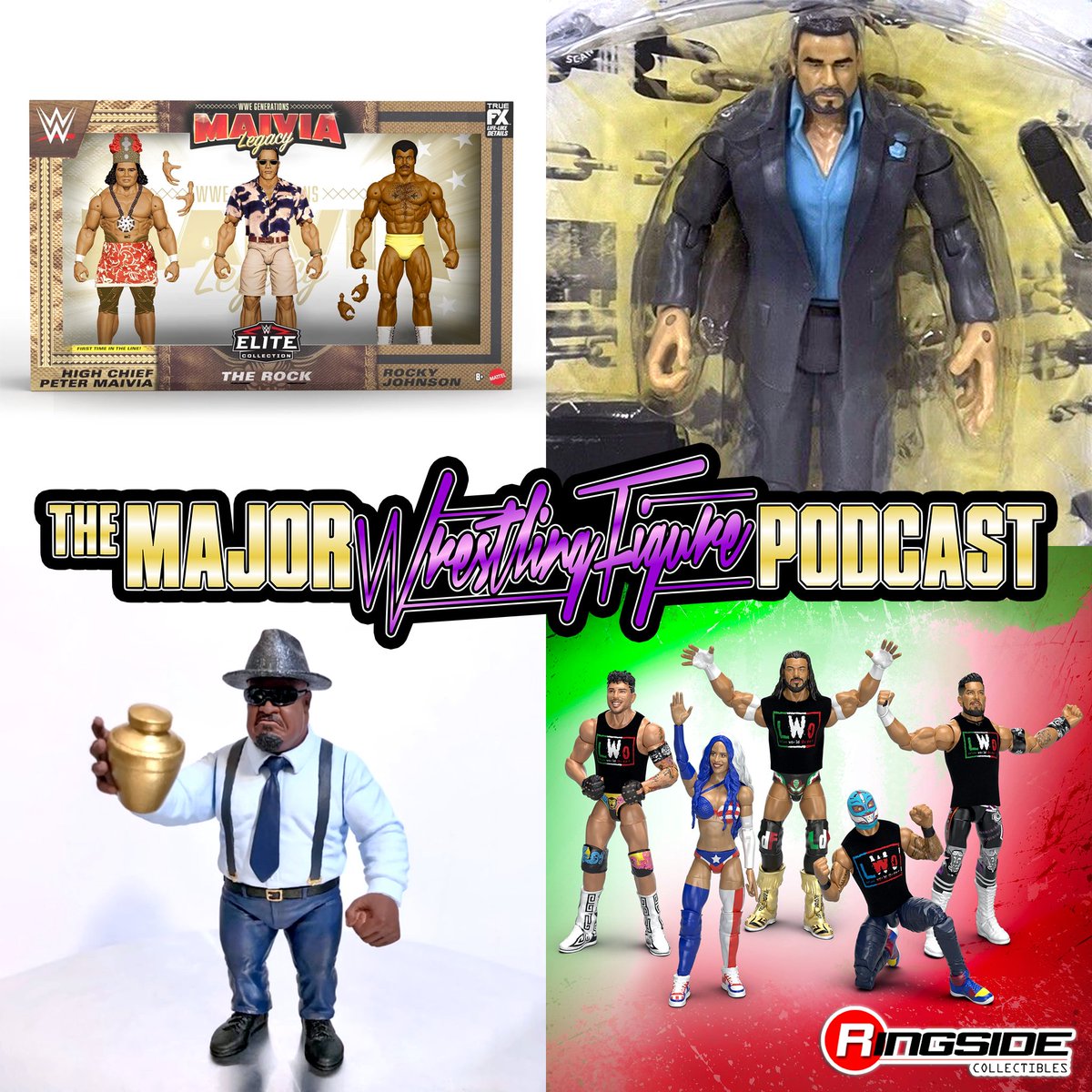 MajorWFPod's tweet photo. DOWNLOAD THE LATEST EPISODE OF @MajorWFPod!

@TheMattCardona, @Myers_Wrestling &amp; @MarkSterlingEsq discuss @Mattel @Walmart Maivia Legacy 3-Pack, WTF? JAKKS Eric Bischoff, @TheZombieSailor @BodyguardHughes, new Mattel WWE reveals &amp; more!

RP TO ENTER TO WIN PRIZE FROM @RingsideC! https://t.co/dFqiWaxczk