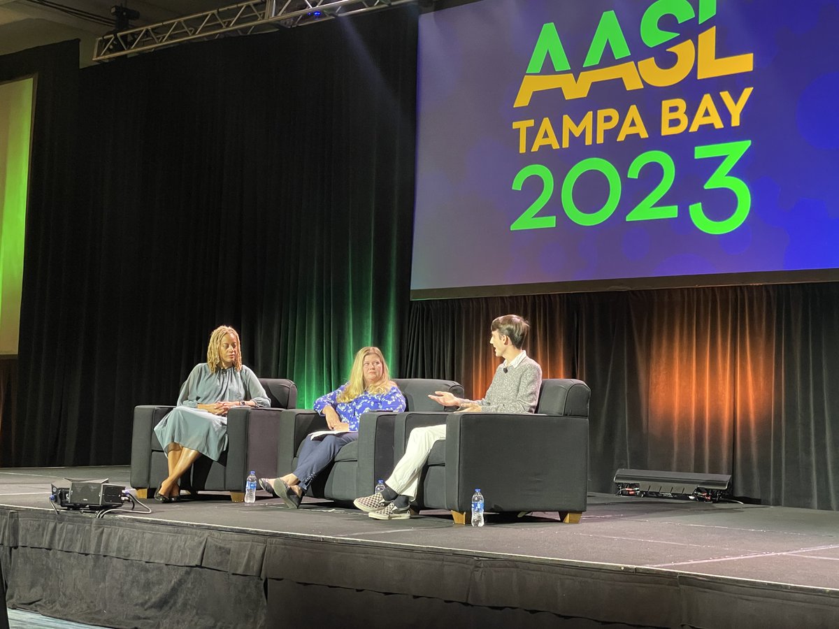Great and necessary conversation between Dr. Heather Harding, Karen Smith, Cameron Samuels about the trials of censorship and the importance of sharing your story and advocating for the freedom to read #AASL23