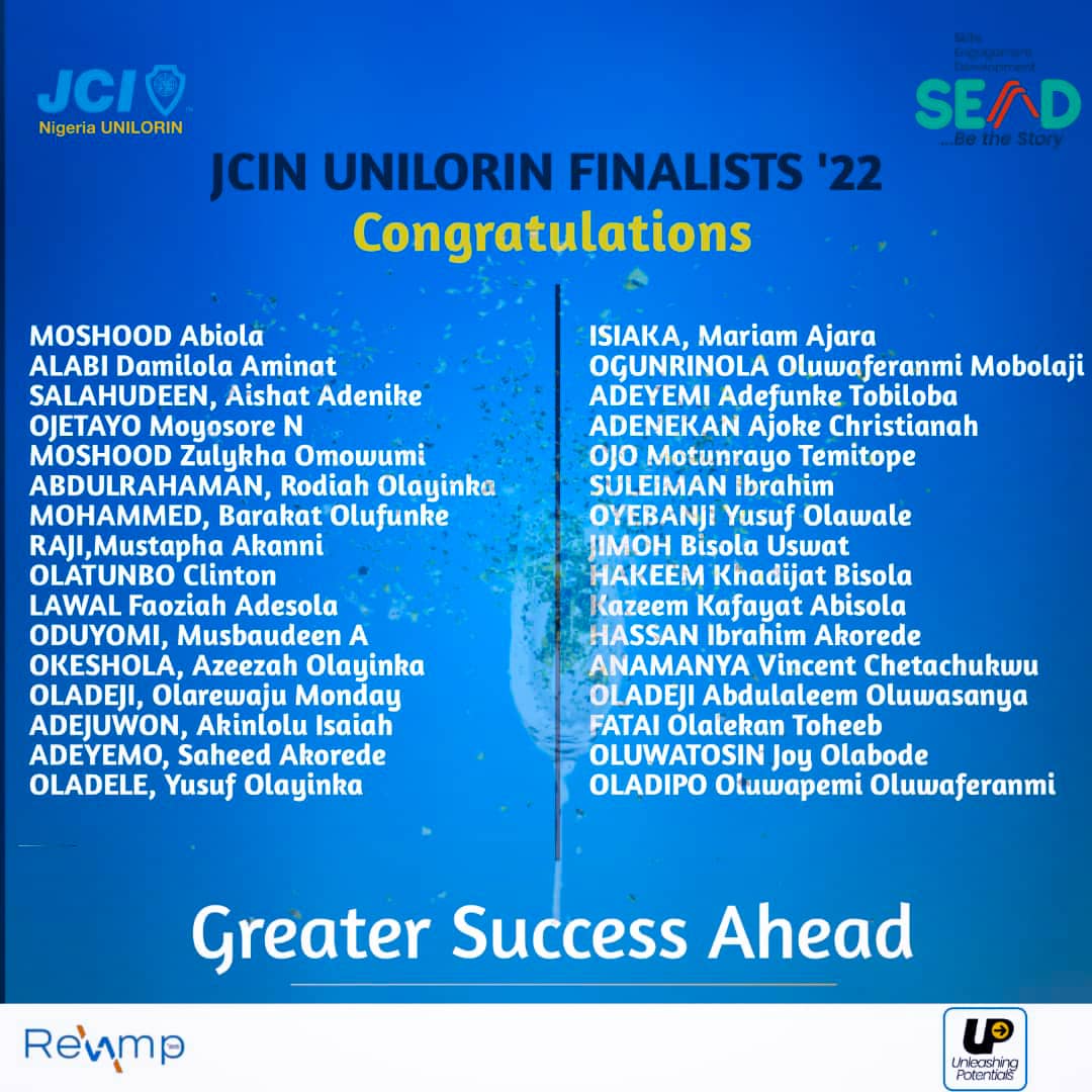 IAmAdeyanju's tweet photo. I want to specially congratulate all @JCI_UNILORIN graduands on their Convocation. You are my family and I pray that you achieve all the best things of life. May the new journey be favourable in all areas.
@LEADInOnward
#LeaderDaLeaderRe
#ClassOf2022 https://t.co/3IUT4ALzeU