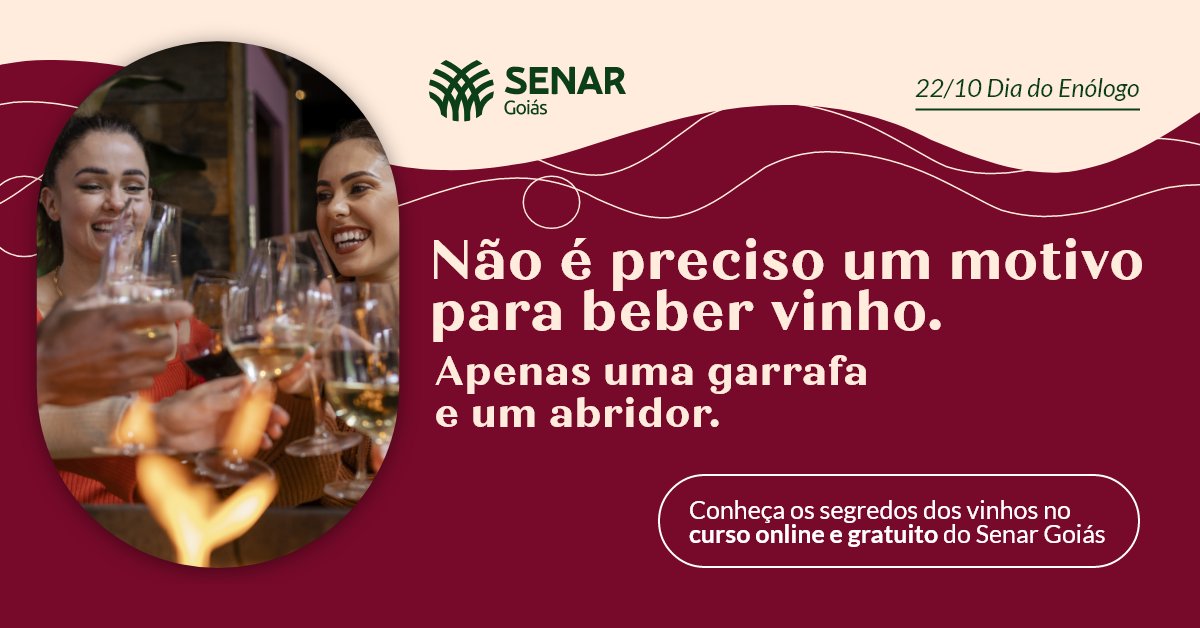 SistemaFaeg's tweet photo. Hoje, celebramos o dia do enólogo 🍷 E nada melhor do que brindar esta data com conhecimento. Afinal, o vinho fica ainda mais gostoso quando sabemos tudo sobre ele 😉 Acesse https://t.co/uDycUFmk98 e garanta sua vaga! https://t.co/u0KDH9bYR6