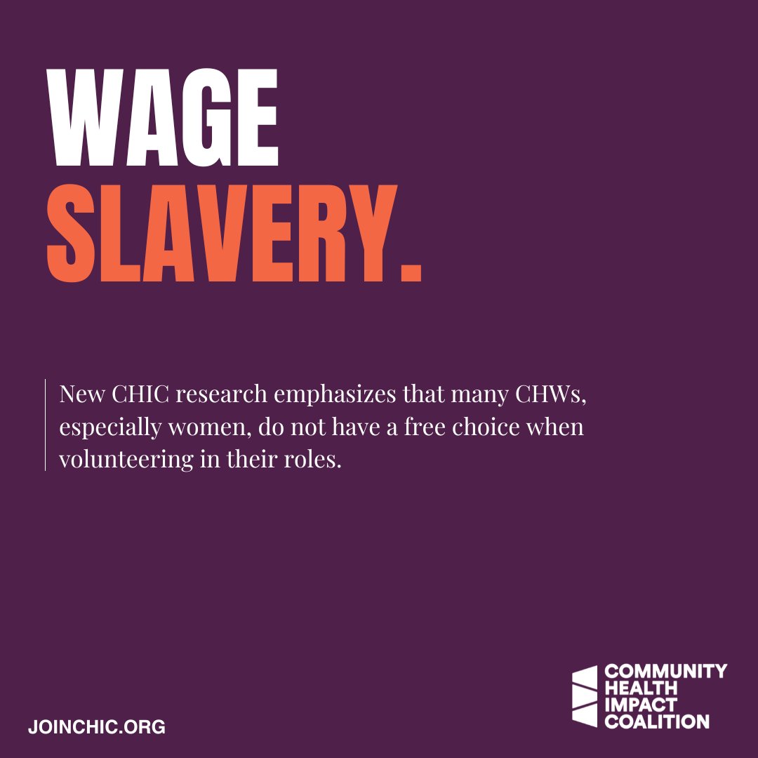 Community Health Impact Coalition (@join_chic) on Twitter photo Poverty and little access to decent work, especially for women, means that unsalaried volunteer work is not a free choice but wage slavery. CHIC in <a href="/LancetGH/">The Lancet Global Health</a> research explores this labor, gender and human rights issue: shorturl.at/jEMS8 shorturl.at/jEMS8 Poverty and little access to decent work, especially for women, means that unsalaried volunteer work is not a free choice but wage slavery. CHIC in <a href="/LancetGH/">The Lancet Global Health</a> research explores this labor, gender and human rights issue: shorturl.at/jEMS8 shorturl.at/jEMS8