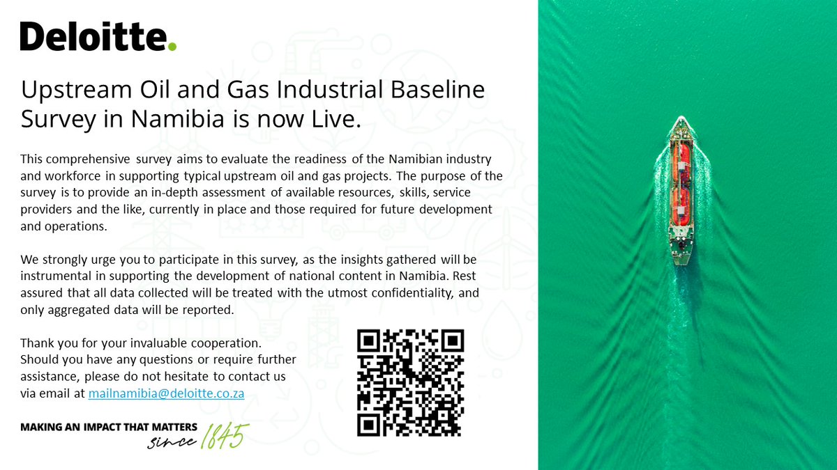 This Industrial Baseline Survey (IBS) plays a crucial role in shaping our local content policy, which seeks to promote the participation of individuals, businesses and industries. 

deloi.tt/3PPWl6W