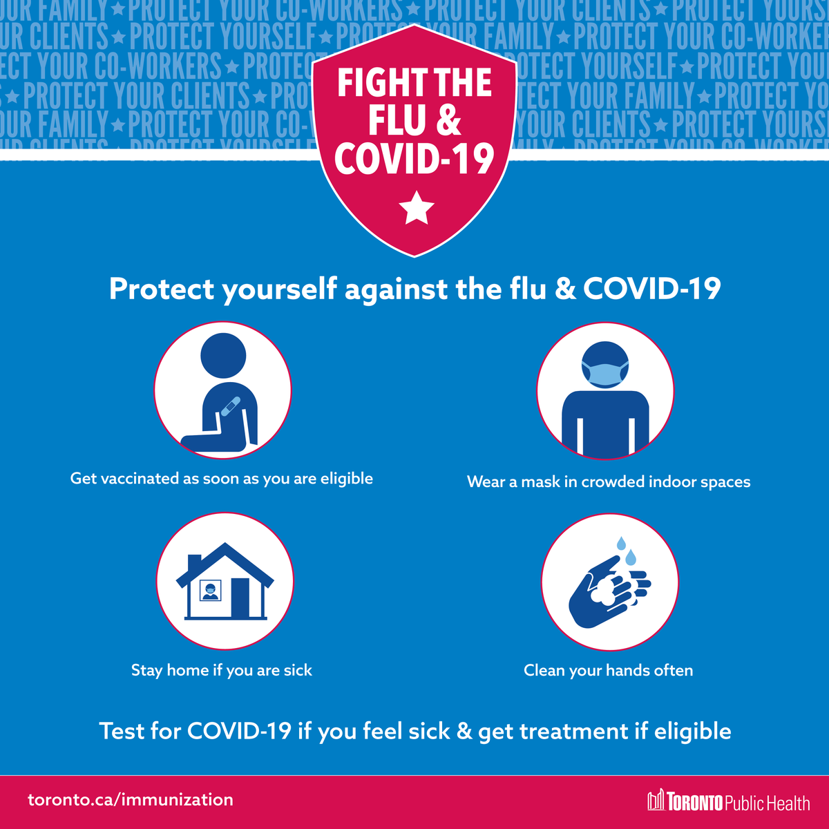 TOPublicHealth's tweet photo. With colder weather, we can expect higher virus activity.
Protect yourself & loved ones against the #flu and #COVID19 by using these layers of protection: https://t.co/39ZQ23Q2RM https://t.co/BllDkuNBBL