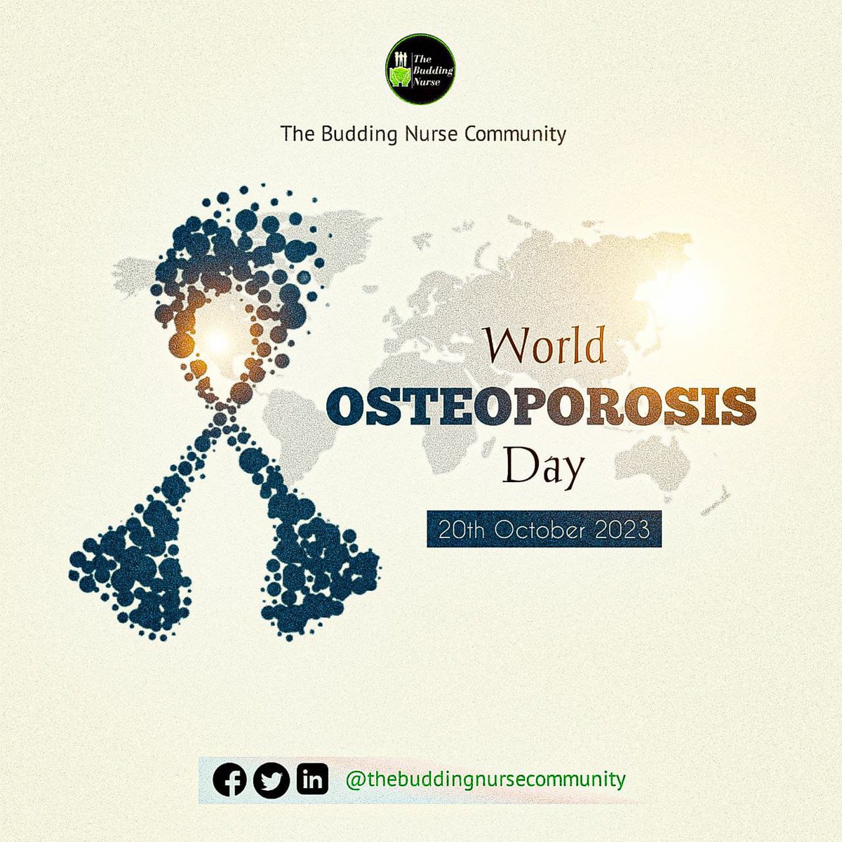 buddingnurses's tweet photo. On this day, we raise awareness of the importance of strong, healthy bones. 

Did you know that 1 in 3 women and 1 in 5 men over 50 will suffer a bone fracture due to osteoporosis? And that many people with osteoporosis don't even know they have it until they break a bone? https://t.co/9NlJxEvx6Q