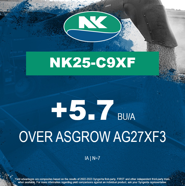 NKSeeds's tweet image. Bushels don't lie! 💪💪💪
NK25-C9XF beans are showing their strength in Iowa.
Outyielding Asgrow in three product comparisons:

🌱+8.7 Bu/A over AG25XF3
🌱+5.7 Bu/A over AG27XF3
🌱+3.2 Bu/A over AG26XF3

#HarvestNK23