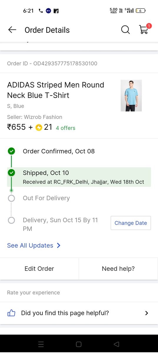 vinothliebe's tweet photo. @Flipkart Flipkart fraud. 
Order was paid already. 
Delivery date was oct 15th. But still I'm not aware of the product location and I was not able to cancel the product. Customer executives aren't responding properly. https://t.co/6myPwTbssp