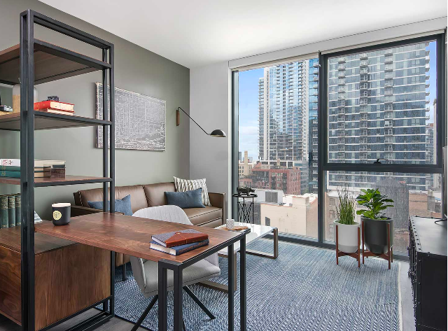CityLifeChicago's tweet photo. 2  MONTHS FREE on this studio located in #rivernorth steps from East Bank! This luxury apartment features Kohler bathroom appliances, high ceilings, floor-to-ceiling windows, in-unit laundry, and a room divider. Pets are welcome! This is the last studio at this price! https://t.co/YP2k0uCv5h