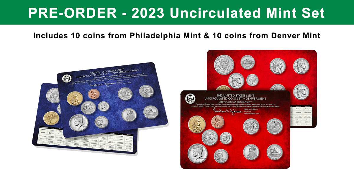 VillageCoinShop's tweet image. Preorder your 2023 US Mint Set!  Includes 10 coins from the Philadelphia Mint and 10 coins from the Denver Mint.
villagecoin.com/2023-us-mint-s…

#vcs #villagecoin #usmintsets #2023mintset
