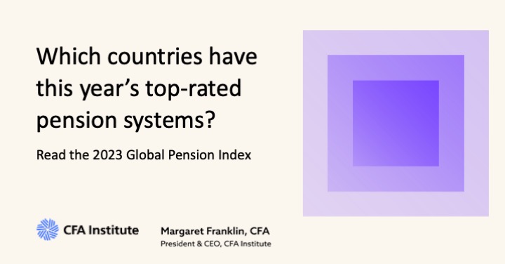 The 15th annual <a href="/Mercer/">Mercer</a> <a href="/CFAInstitute/">CFA Institute</a> Global Pension Index highlights challenges in #pension systems due to aging populations, inflation, &amp; rising interest rates and explores the potential of #AI to enhance pension systems &amp; improve #retirement outcomes: bit.ly/3FlI4dm