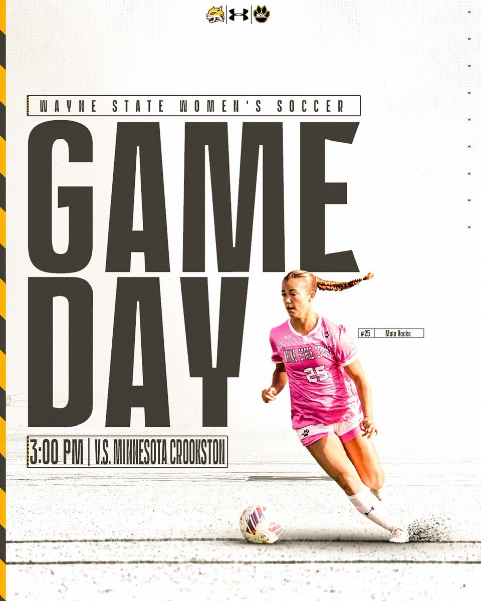 WayneStSoccer's tweet photo. IT'S GAMEDAY!! We are in Minnesota today for a match against Minnesota Crookston! #GoCats #STRONG ⚽️🐯

🆚Minnesota Crookston
🗓️ Today
⏰ 3:00pm
📍Crookston, MN
🏟️ Minnesota Crookston Soccer Field
📺 https://t.co/30BuEiTtUT https://t.co/vZop1VuRxf