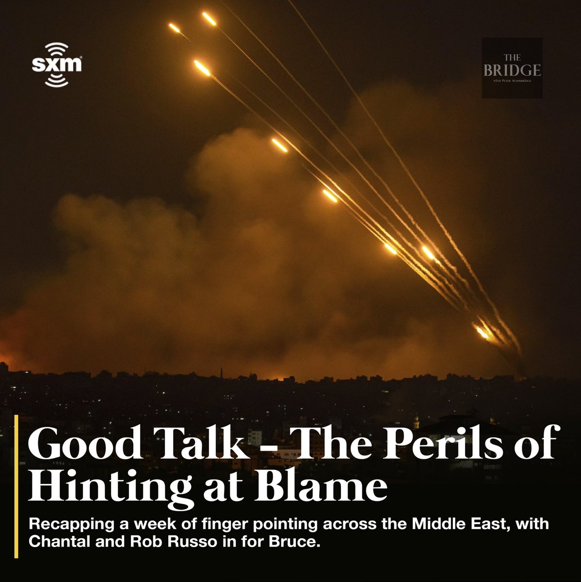 This week some leaders and media found out what happens when you jump to conclusions on blame. Especially in the Middle East. <a href="/ChantalHbert/">chantal hébert</a> and Rob Russo join on Good Talk with their analysis.

Noon EST on @SXMCanadaTalks, podcast platforms, or YouTube.

📍youtu.be/fBB-rdHzv6Q