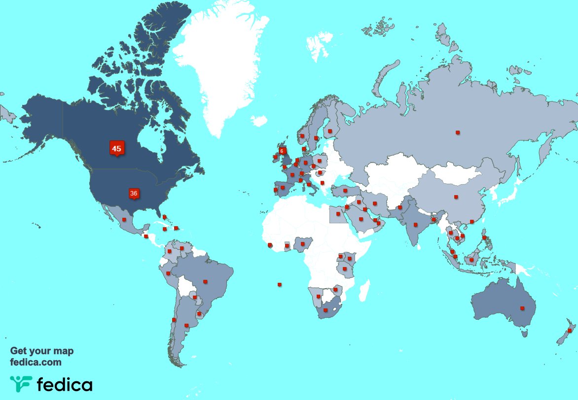 I have 1 new followers from USA last week. See fedica.com/!eepeters_ep