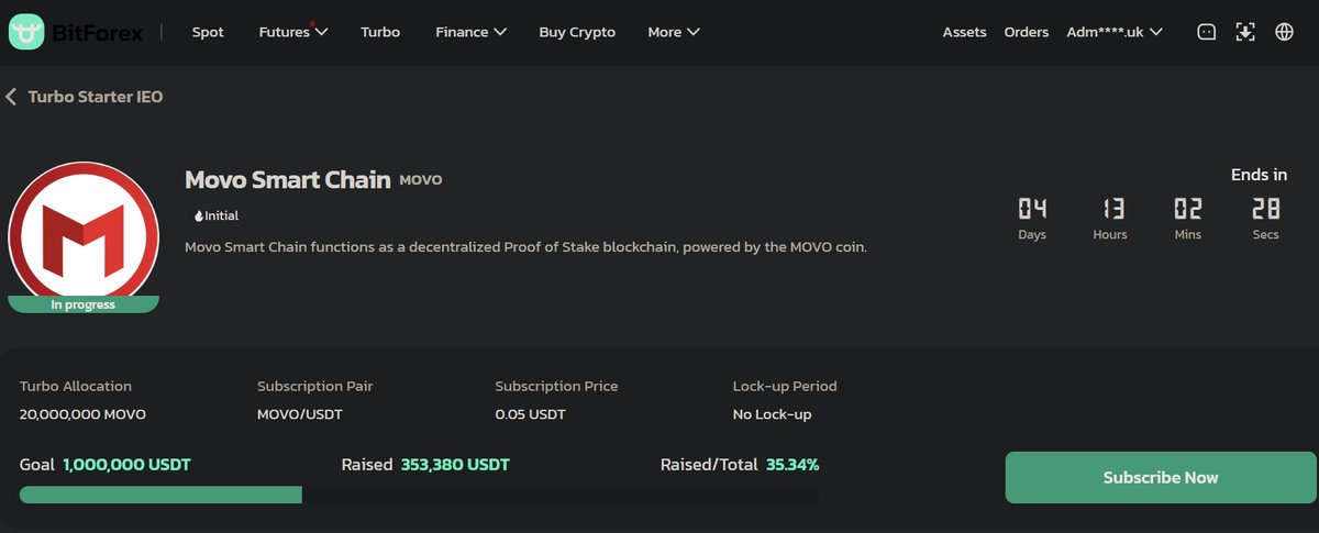 MOVO IEO has successfully raised 353,380 USDT, equivalent to 35.34% of the total target. Make sure not to miss this opportunity - act promptly before the sale concludes!

To participate:
1. Get 0.05 MOVO 🏆
2. Follow <a href="/Movo_Coin/">Movo Smart Chain</a> &amp; <a href="/MovoSwap/">Movo Swap</a> ✅
3. Like ❤️, Retweet 🔄, Comment