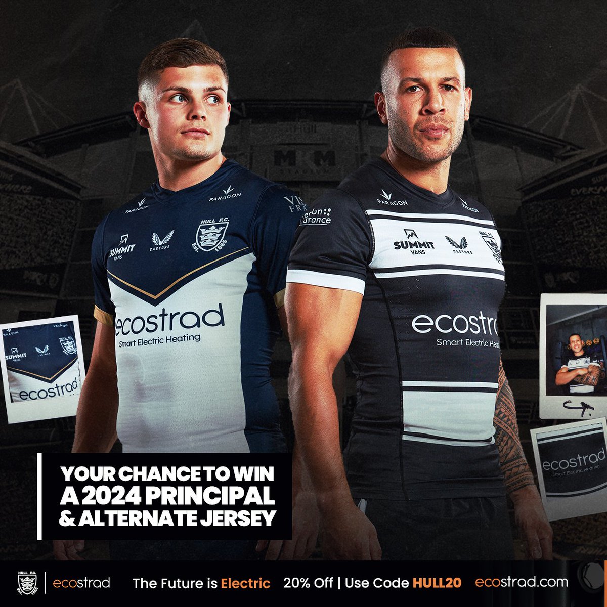 🚨 WIN 2 <a href="/hullfcofficial/">Hull FC</a> 2024 shirts! 🚨

The 2024 kit is HERE! We're giving ONE lucky supporter the chance to WIN the Principal &amp; Alternate shirts!  

Follow our page, share this post &amp; tag a Hull fan. BOTH will be entered to win this amazing prize. 

Competition ends 27/10/23.