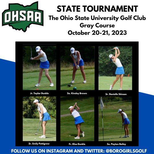 Day 1! Let’s Go Girls!

Elise - 9:00am
Emily - 9:10am
Danielle - 9:20am
Kinsley - 9:30am
Taylor - 9:40am

Live scoring in OHSAA app (pay$)
<a href="/Boro_Panthers/">Springboro Panthers</a> <a href="/Boro_Boosters/">Springboro Athletic Boosters</a> 🔵⚪️🔵⚪️