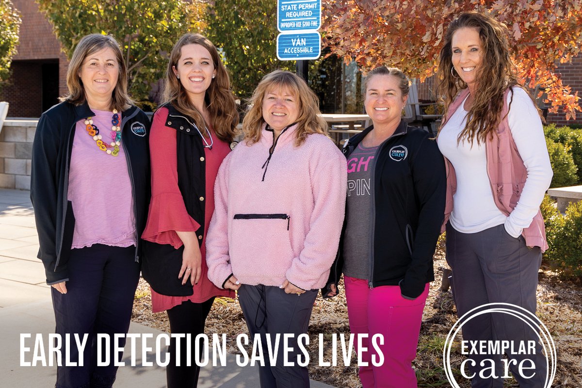 In October, we go Pink for Breast Cancer Awareness. 1 in 8 women face breast cancer. At #ExemplarCare, we prioritize your health. Talk to your provider about receiving routine healthcare screenings.   
#BreastCancerAwareness #EarlyDetectionMatters #OpenCommunication